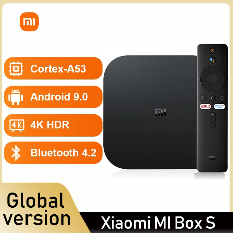 Original Global Xiaomi Mi TV Box S 4K Ultra HD Android TV 9.0 HDR 2G 8G  WiFi Google Cast Netflix Smart TV Mi Box 4 Media Player - AliExpress