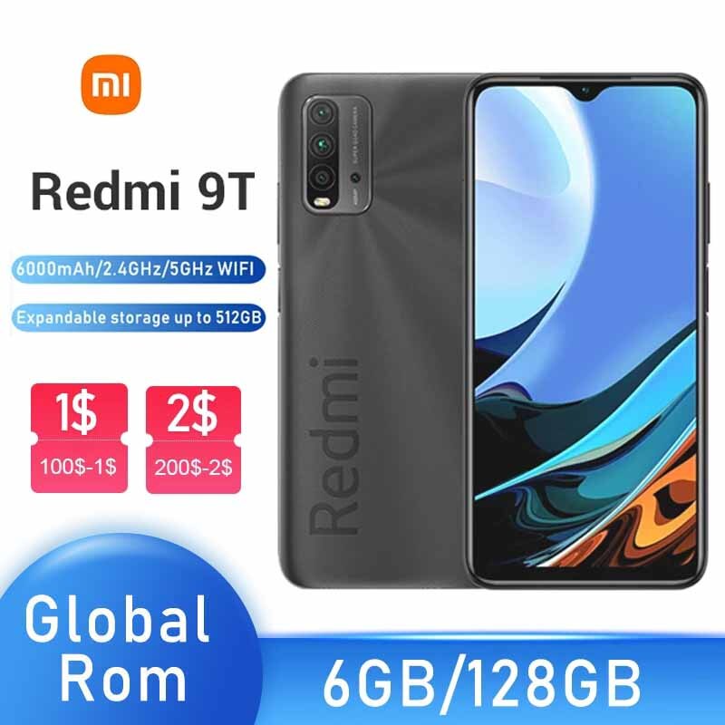 Xiaomi Redmi 9T Global Rom 6GB 128GB Smartphone Snapdragon 662 48MP Qu