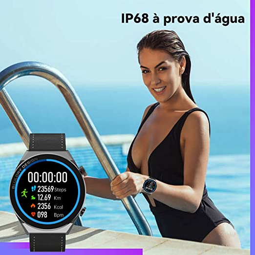 Blulory NE Smart Watch para Homens Mulheres,Fitness Tracker Watch Sport Smartwatch com Frequência Cardíaca e Monitor de Sono, IP68 à prova d'água Pedômetro Activity Tracker para Android iOS