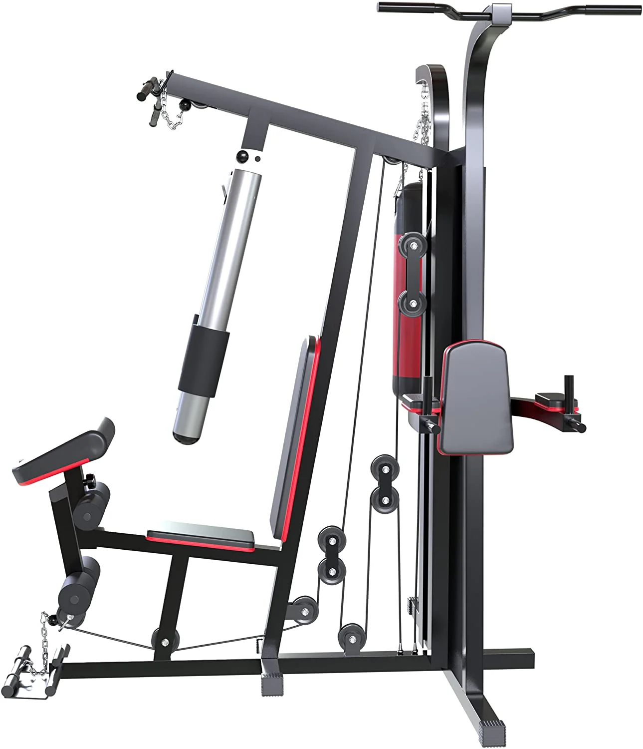 MAQUINA DE GIMNASIO MULTIFUNCIONAL CON SACO DE BOXEO