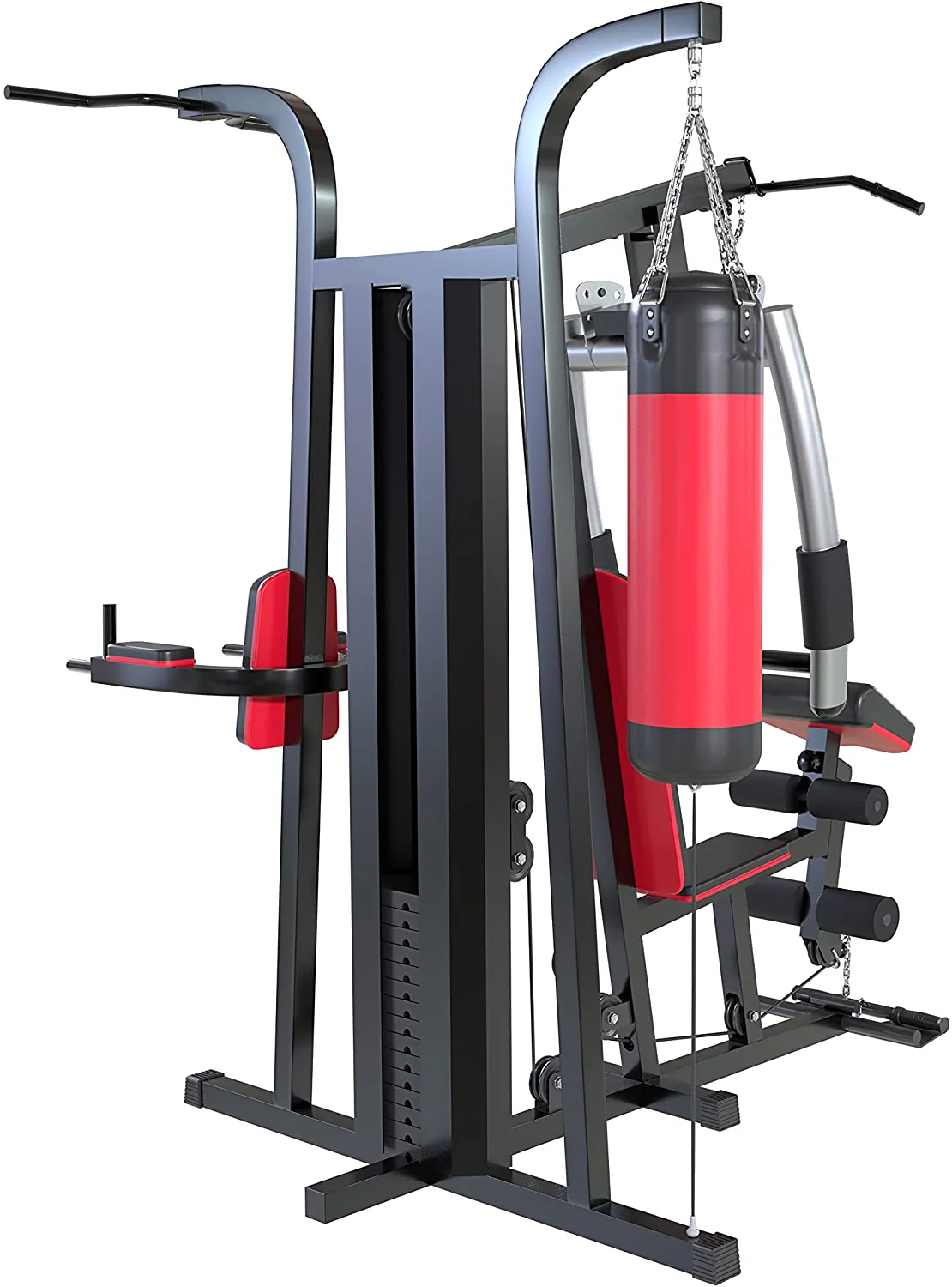 MAQUINA DE GIMNASIO MULTIFUNCIONAL CON SACO DE BOXEO