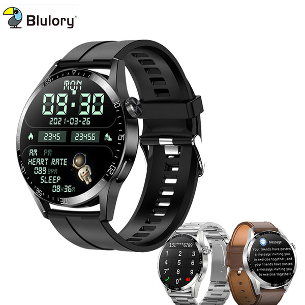 Blulory Bluetooth Smart Watch Men Waterproof Sport Fitness Tracker Wea