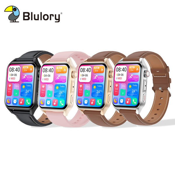 Blulory Glifo AE Smartwatch 1.78'' AMOLED Screen NFC Smart Watch Bluetooth Call IP68 Waterproof Sports Fitness Watches For Men Android
