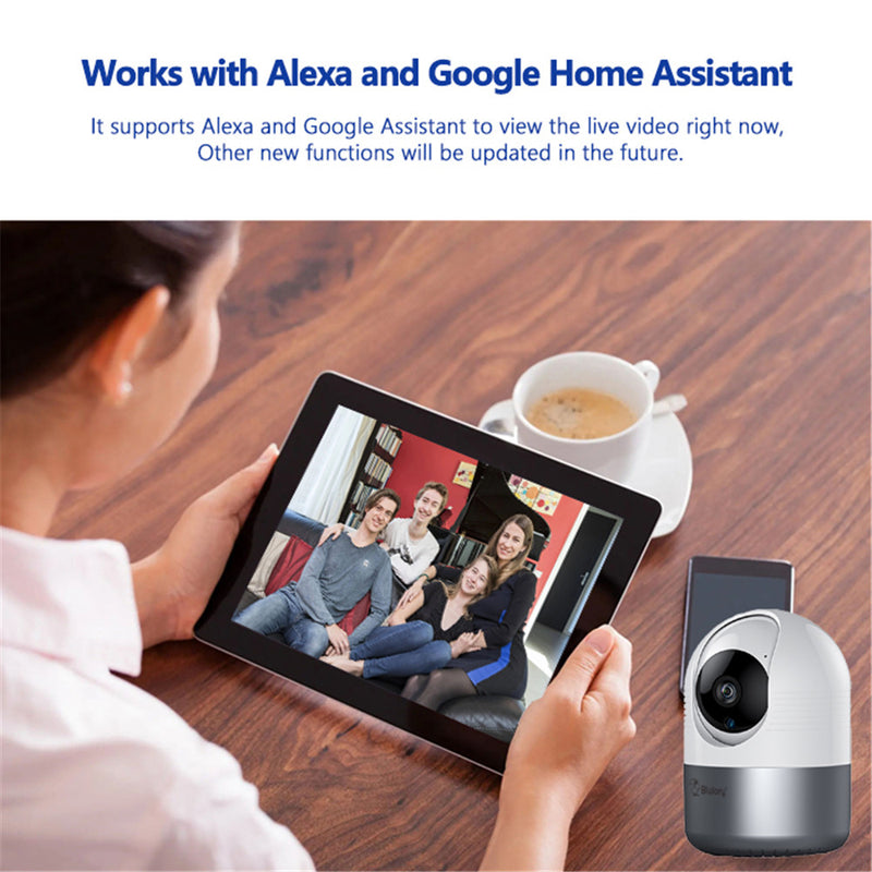 Blulory WiFi Camera IP 5G Baby Monitor 1080P Mini Indoor CCTV Security Camera AI Tracking Audio Video Surveillance Camera Alexa