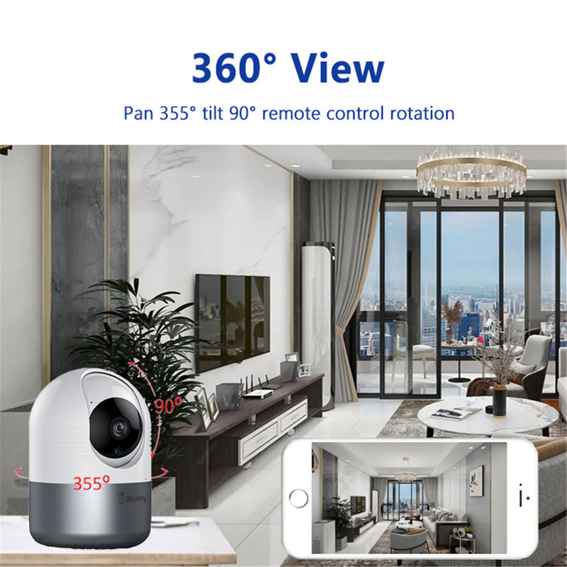 Blulory WiFi Camera IP 5G Baby Monitor 1080P Mini Indoor CCTV Security Camera AI Tracking Audio Video Surveillance Camera Alexa