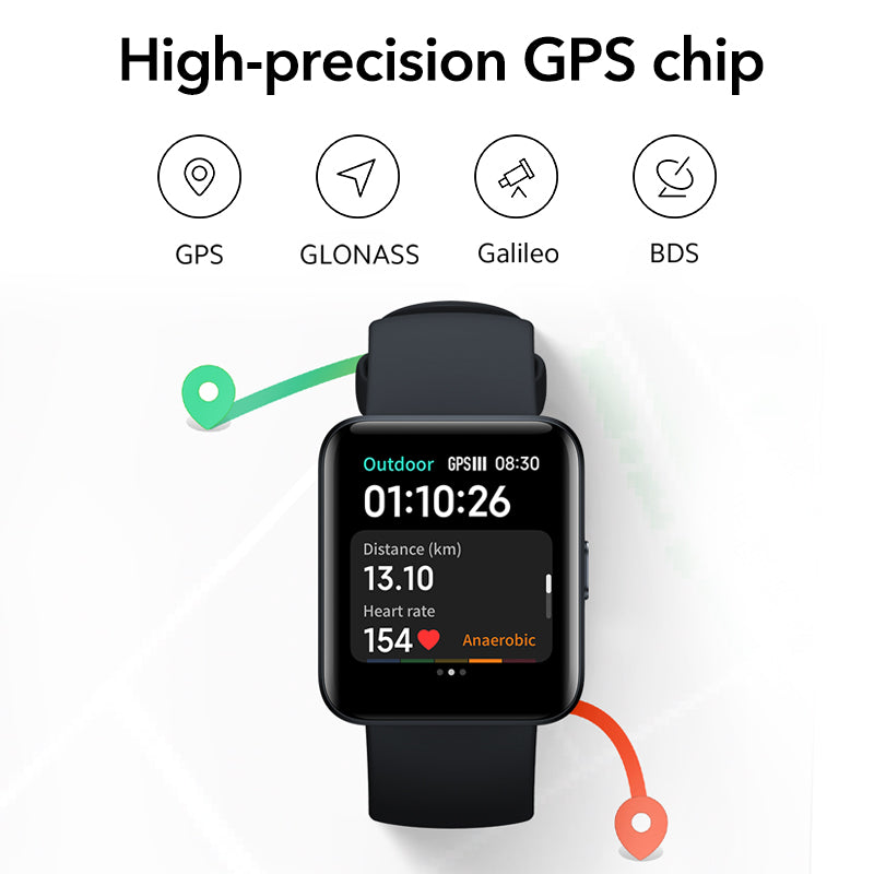Global Version Xiaomi Redmi Watch 2 lite Smart Watch Bluetooth GPS Smart Watch Blood Oxygen Sports Bracelet Mi Band 1.55 Inch HD