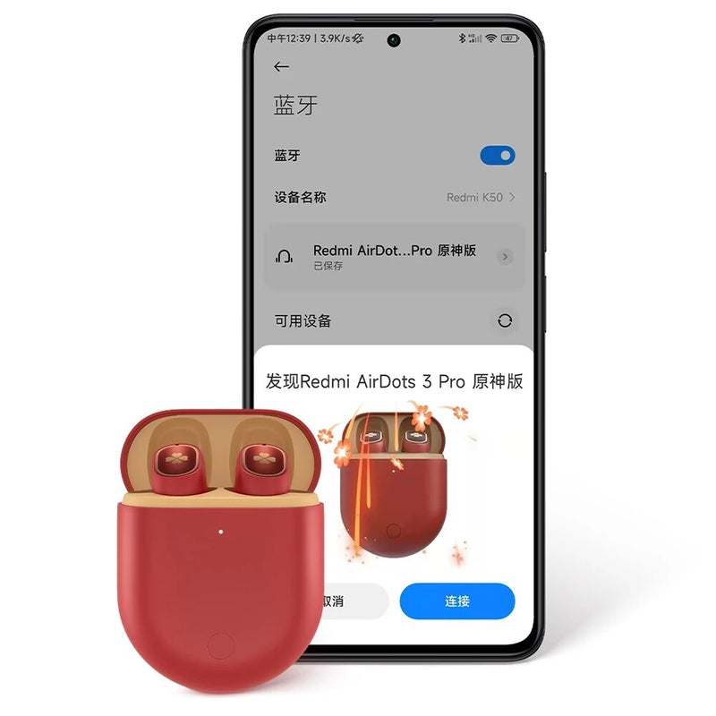 Redmi Airdots 3 Pro Official Genshin Impact Xiaomi Klee Original Bluetooth Earphones Earbuds Gaming Headset With Mic Low Delay