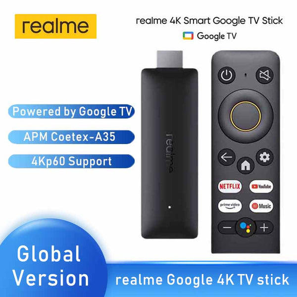 Realme TV Stick 4K Google TV Smart Box WiFi Streaming Device Media Player  GLOBAL