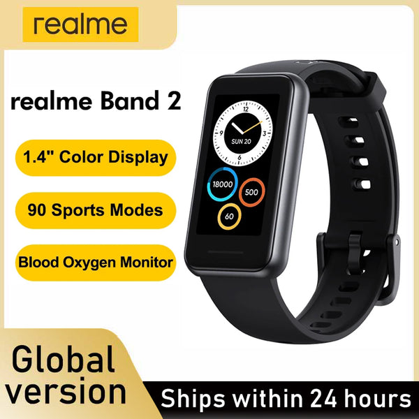 realme Band 2 Smart Band 1.4&quot; color Display 12 Days Battery life Blood Oxygen &amp;Heart Rate Monitor Water Resistant Band